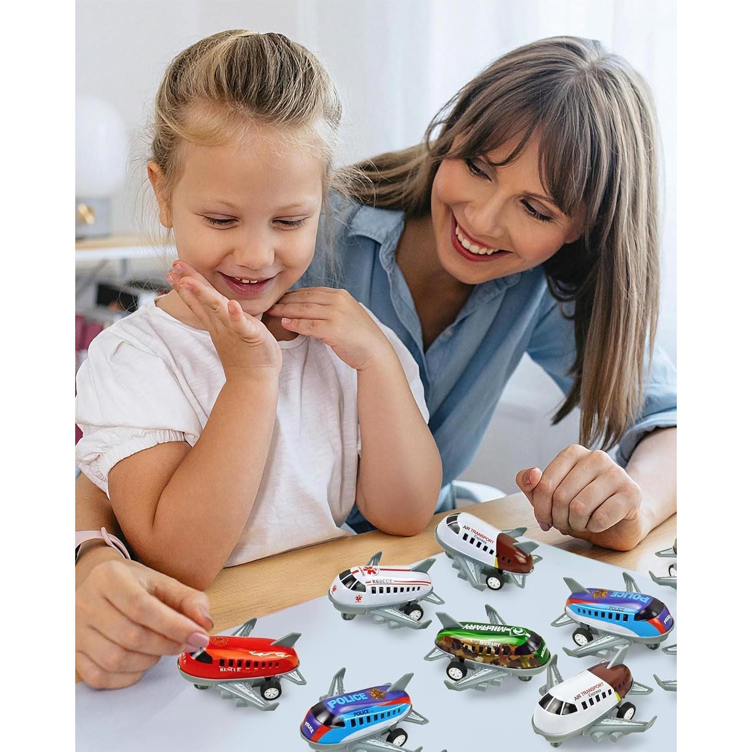 Juguetes de Aviones Vileafy - 18 Mini Aviones Retroceso para Niños