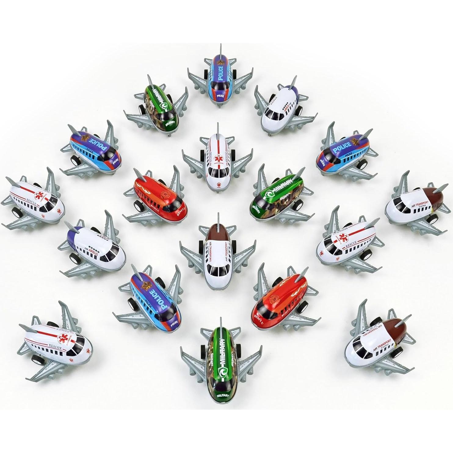 Juguetes de Aviones Vileafy - 18 Mini Aviones Retroceso para Niños