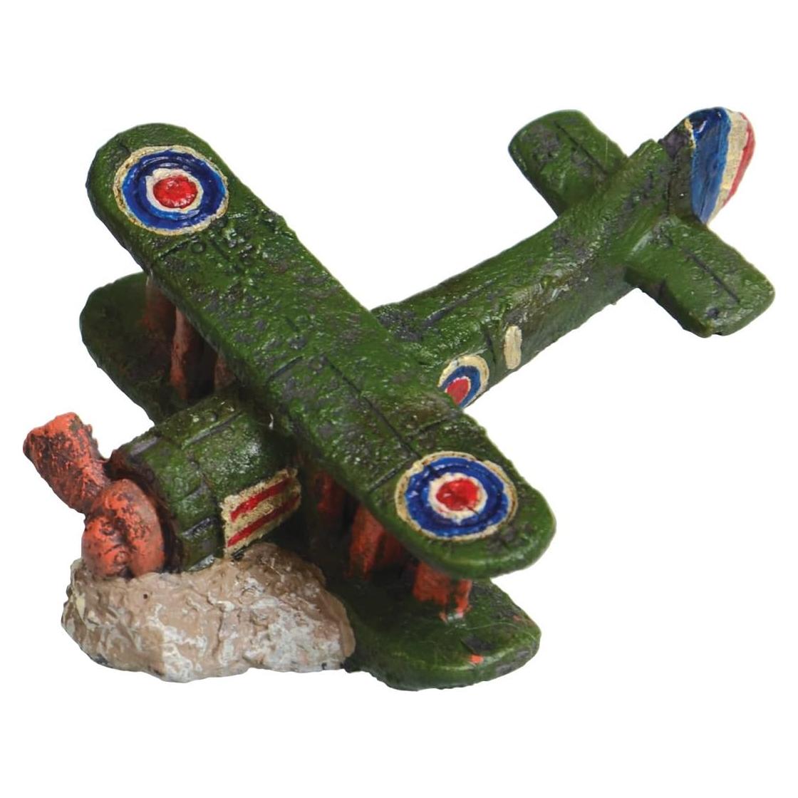 Adorno Acuático Biplano Caído Tesoros Submarinos 22.86cm