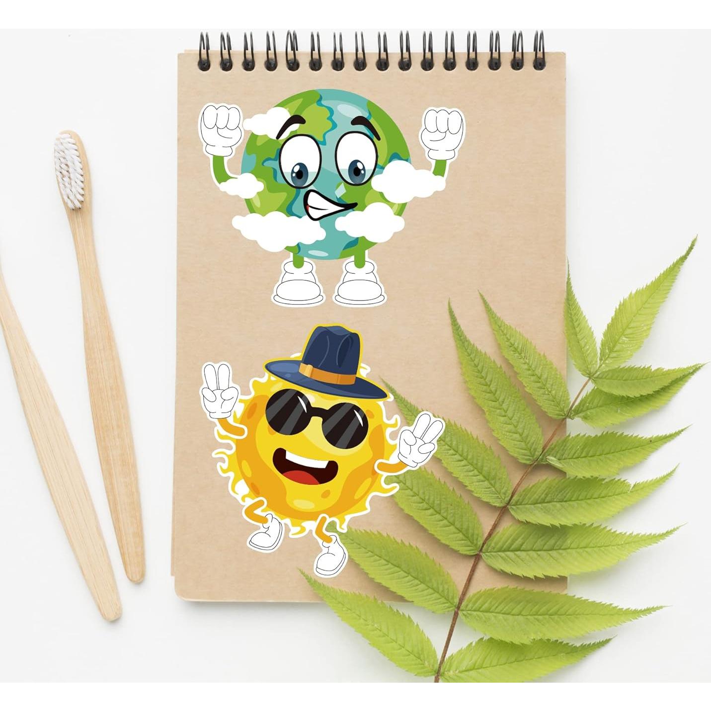 24 Stickers de Planetas T-Antrix para Niños - Manualidades