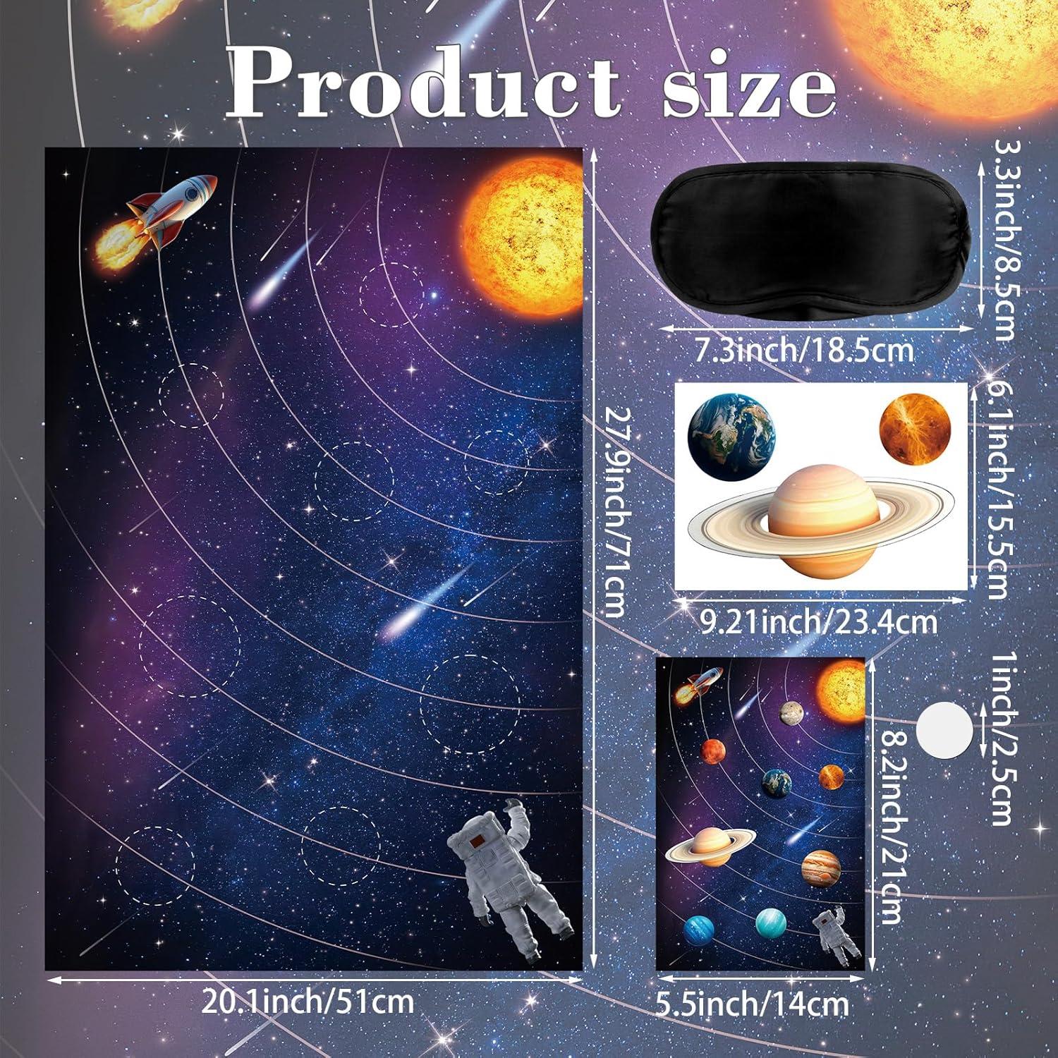 Juego de Fiesta del Sistema Solar Hxezoc con Póster y Stickers