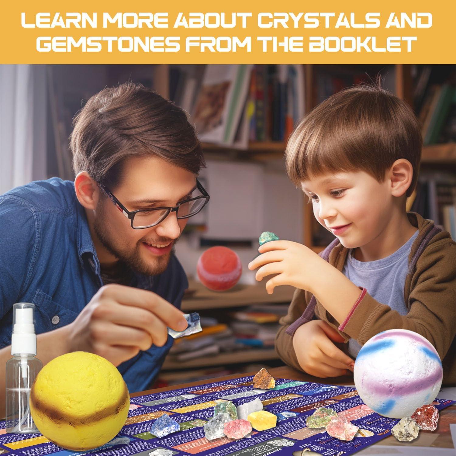 Kit de Excavación de Gemas PIBEX - 30 Rocas en 6 Planetas