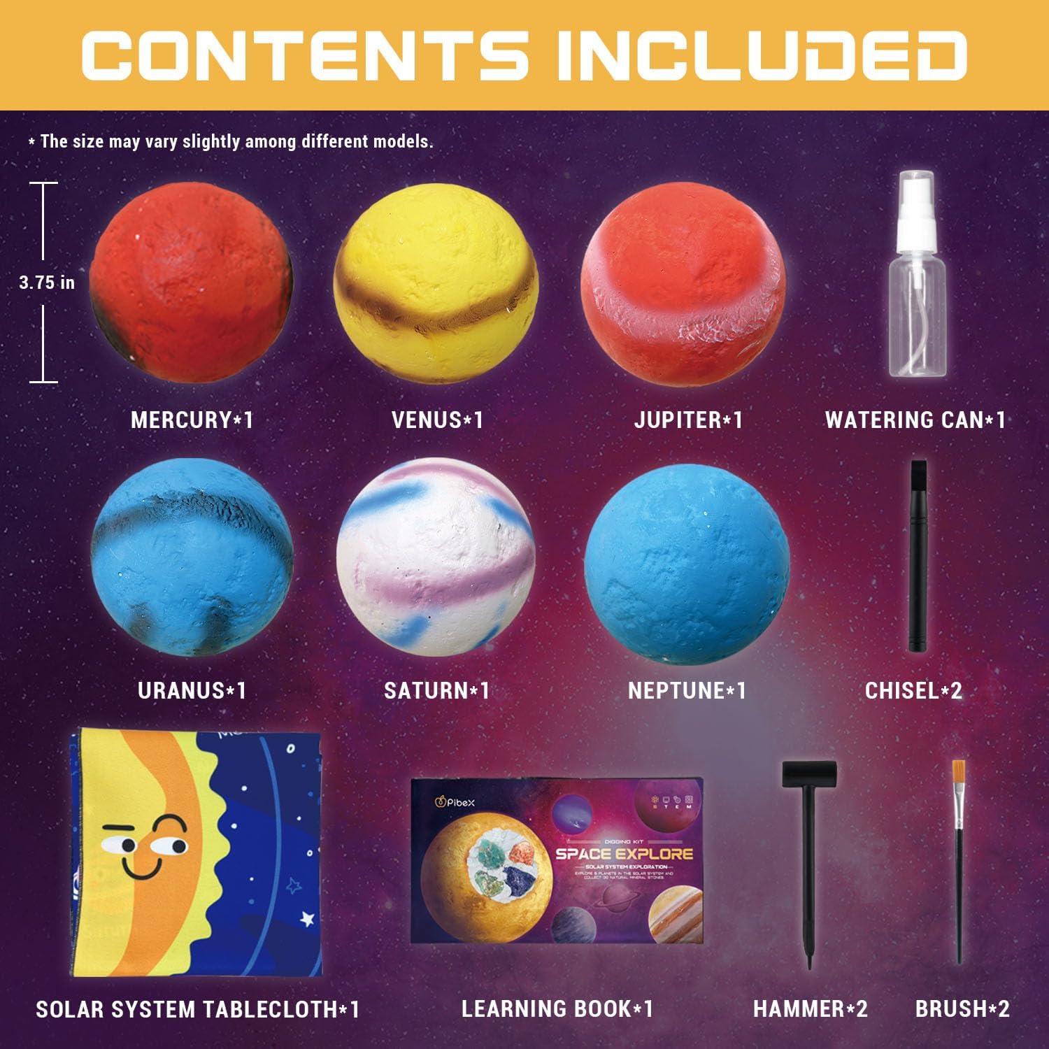 Kit de Excavación de Gemas PIBEX - 30 Rocas en 6 Planetas