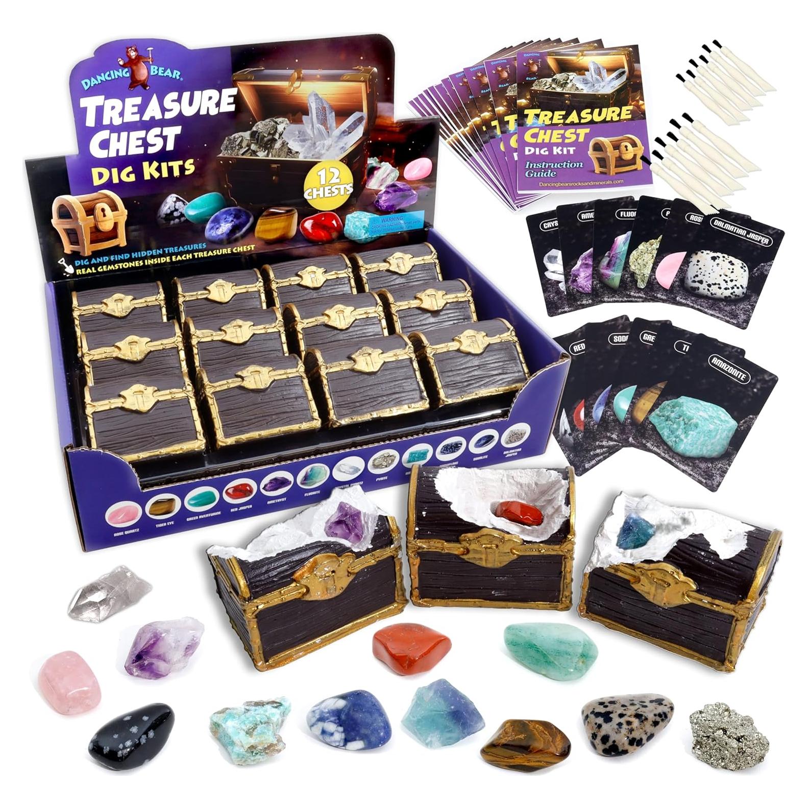 Kit de Excavación de Cofre del Tesoro Dancing Bear para 12 Niños