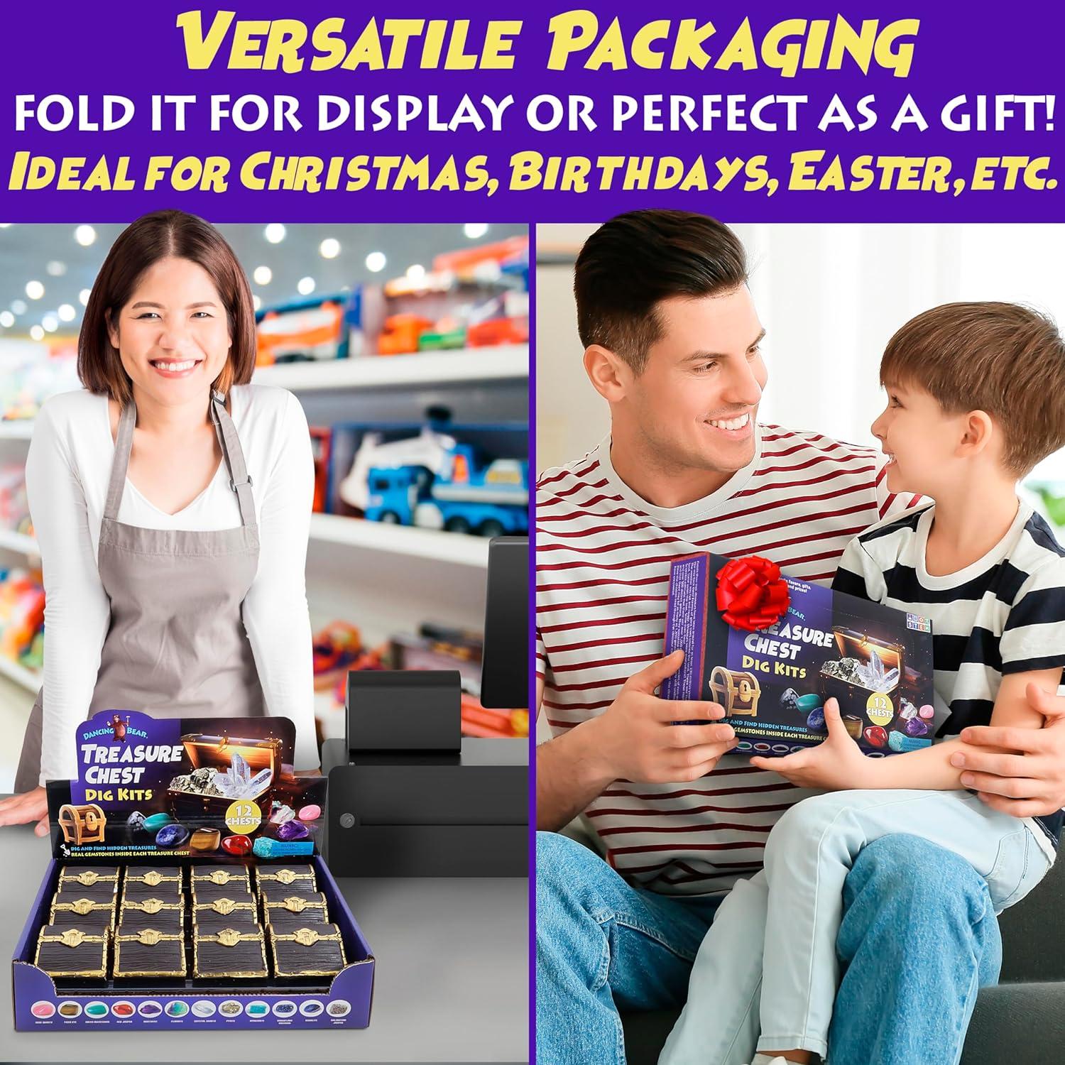 Kit de Excavación de Cofre del Tesoro Dancing Bear para 12 Niños