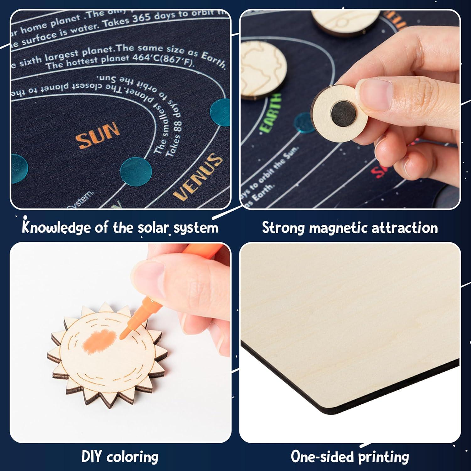 Kit de Manualidades WATINC Sistema Solar - Juego Magnético Educativo