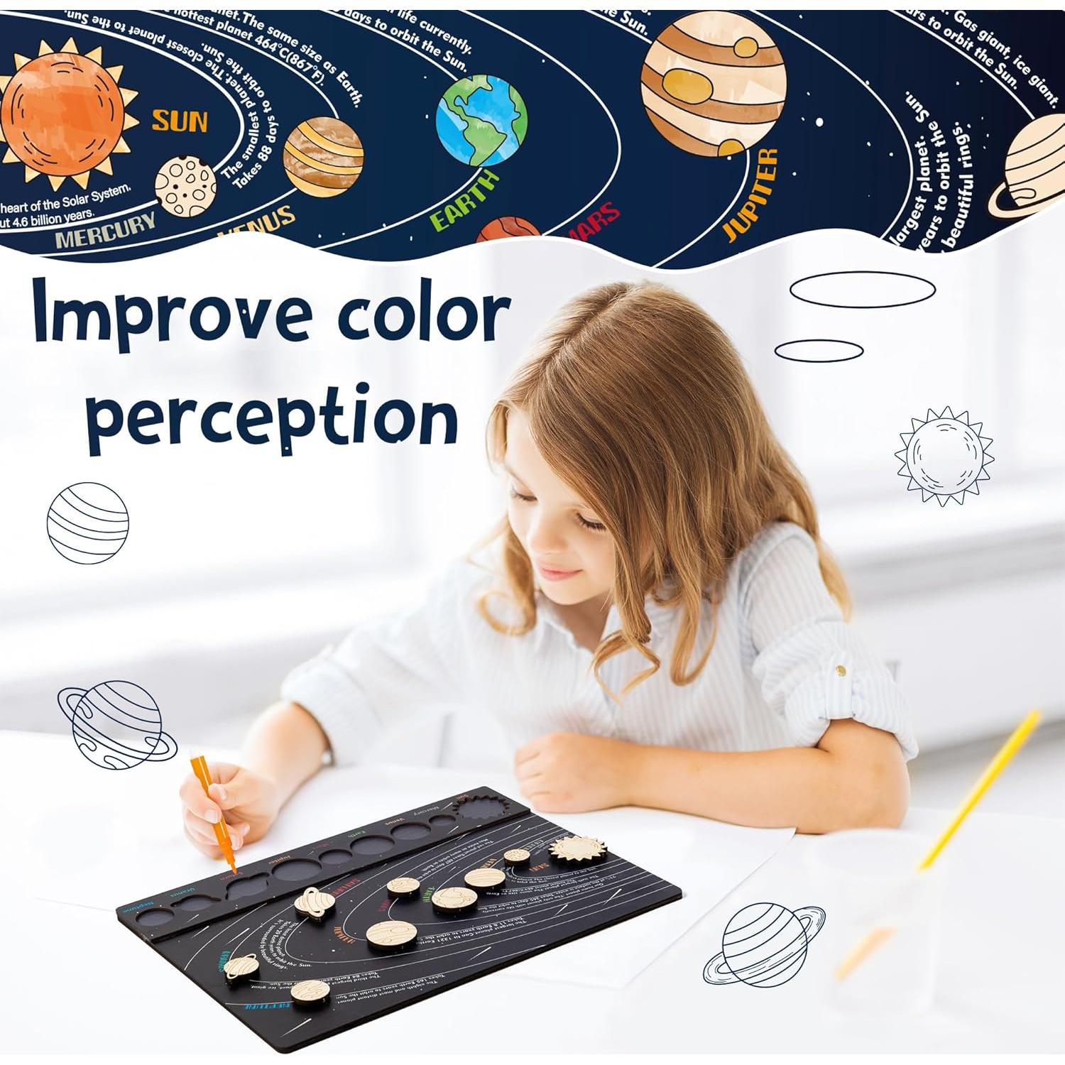 Kit de Manualidades WATINC Sistema Solar - Juego Magnético Educativo