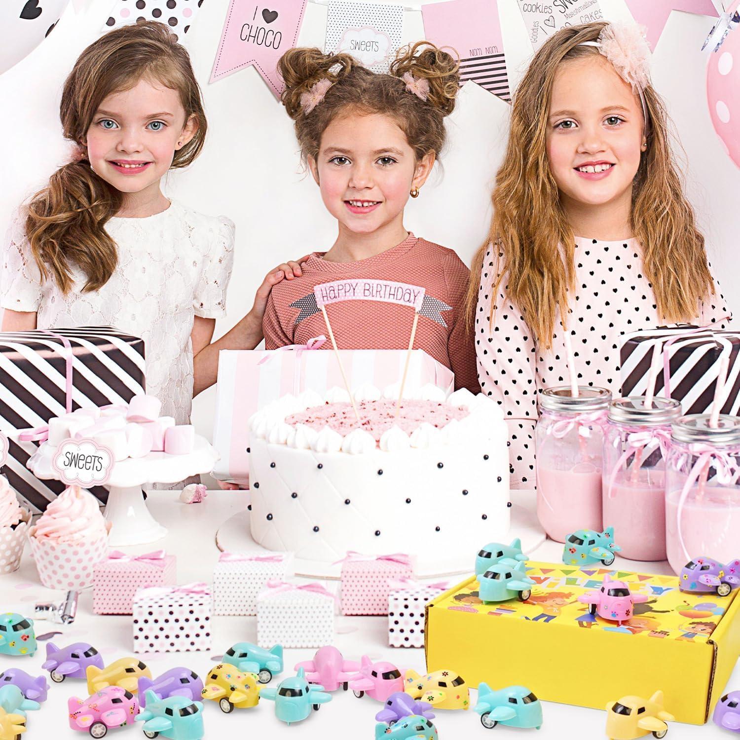 Vileafy Set de 40 Mini Aviones de Retroceso con Stickers DIY - Juguetes para Niños de 3 a 5 Años