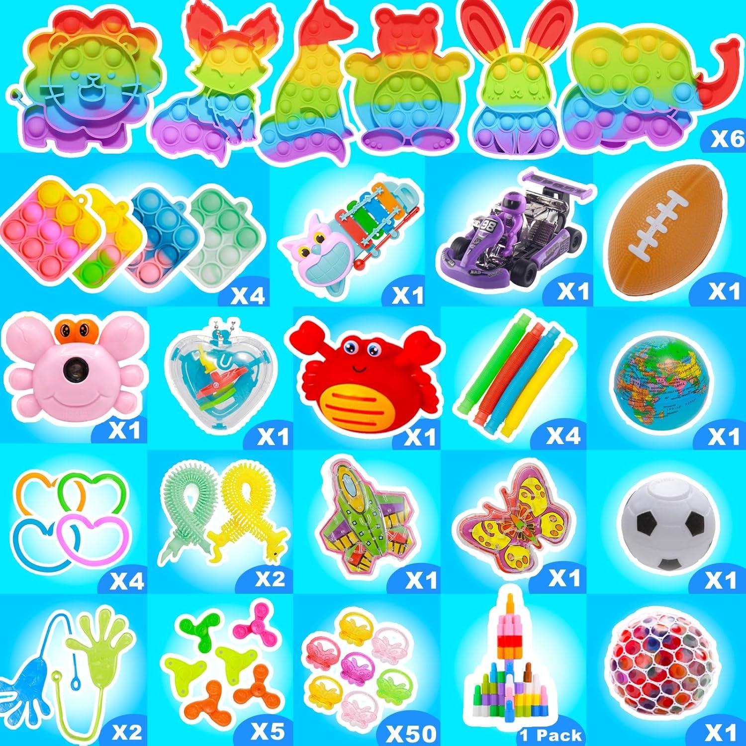 1000 Juguetes Fidget para Fiestas - Relleno de Piñata ZEAYOU