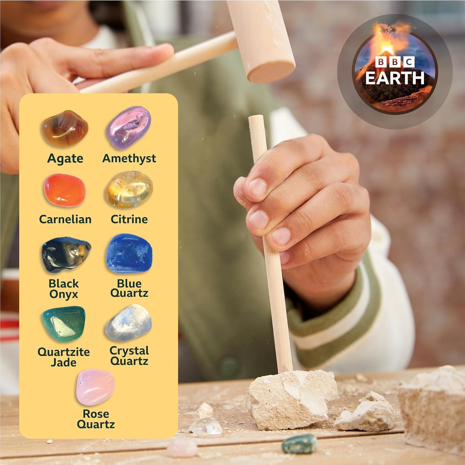 Kit de Excavación de Gemas BBC Earth - 9 Gemas Reales