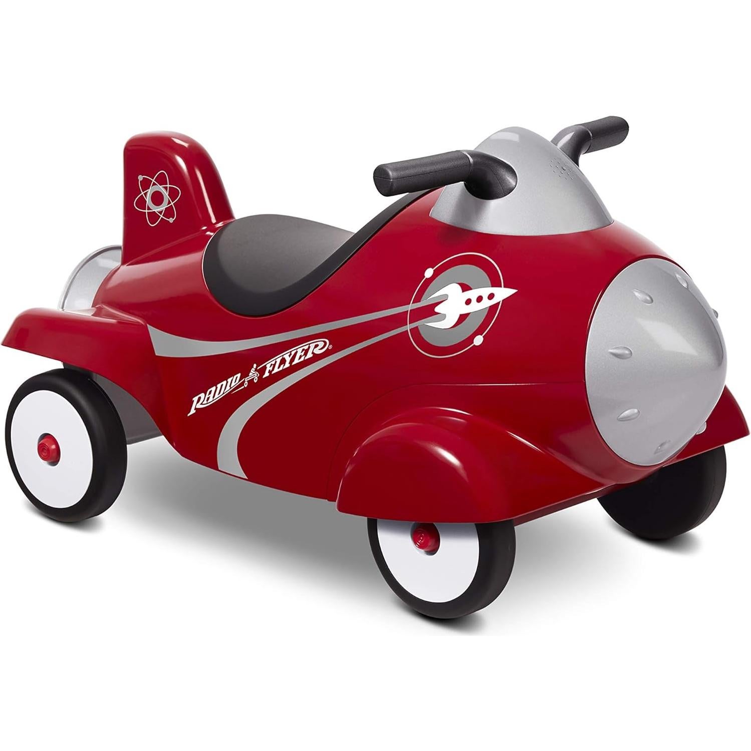 Cohete Retro Radio Flyer para Niños 1-3 Años, Rojo