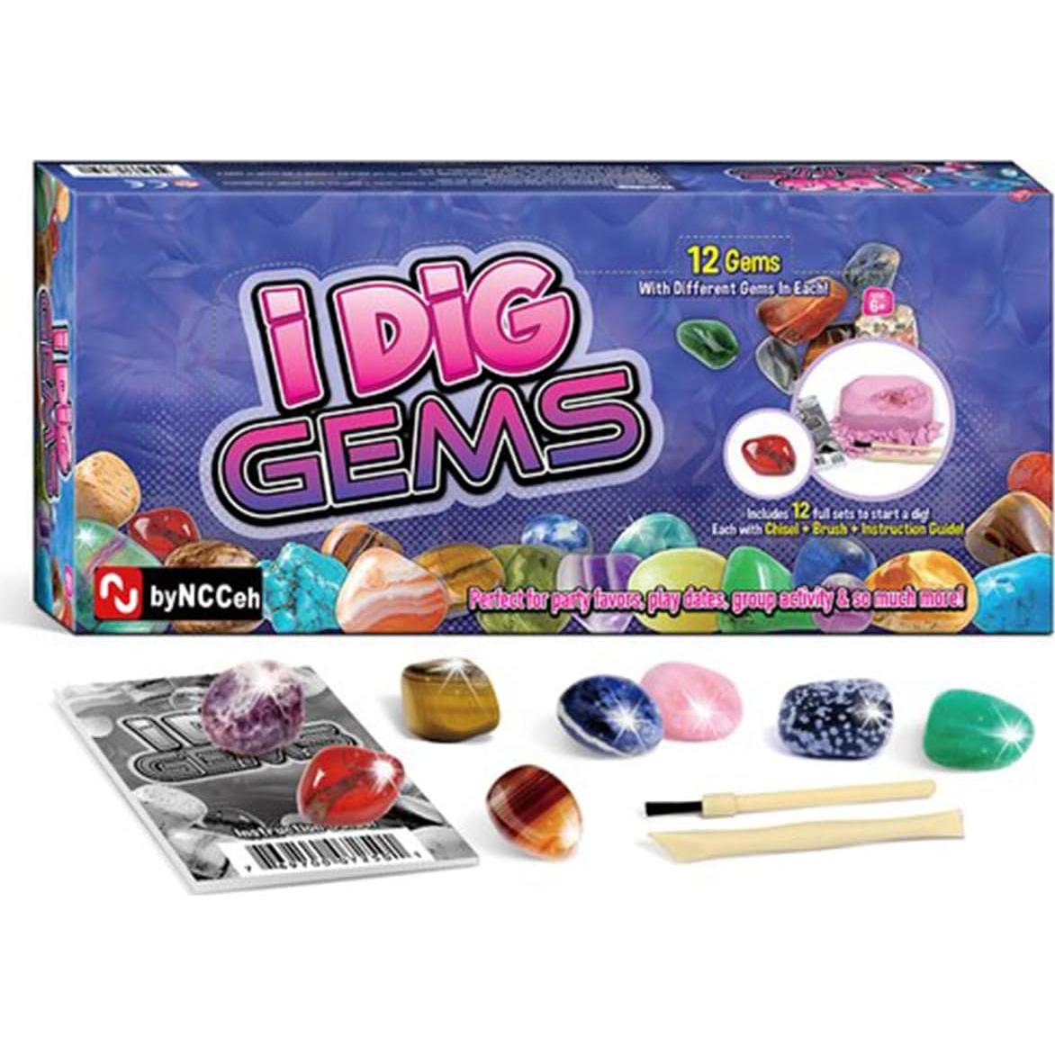 Kit de Excavación de Gemas Liberty Imports - 12 Paquetes Educativos