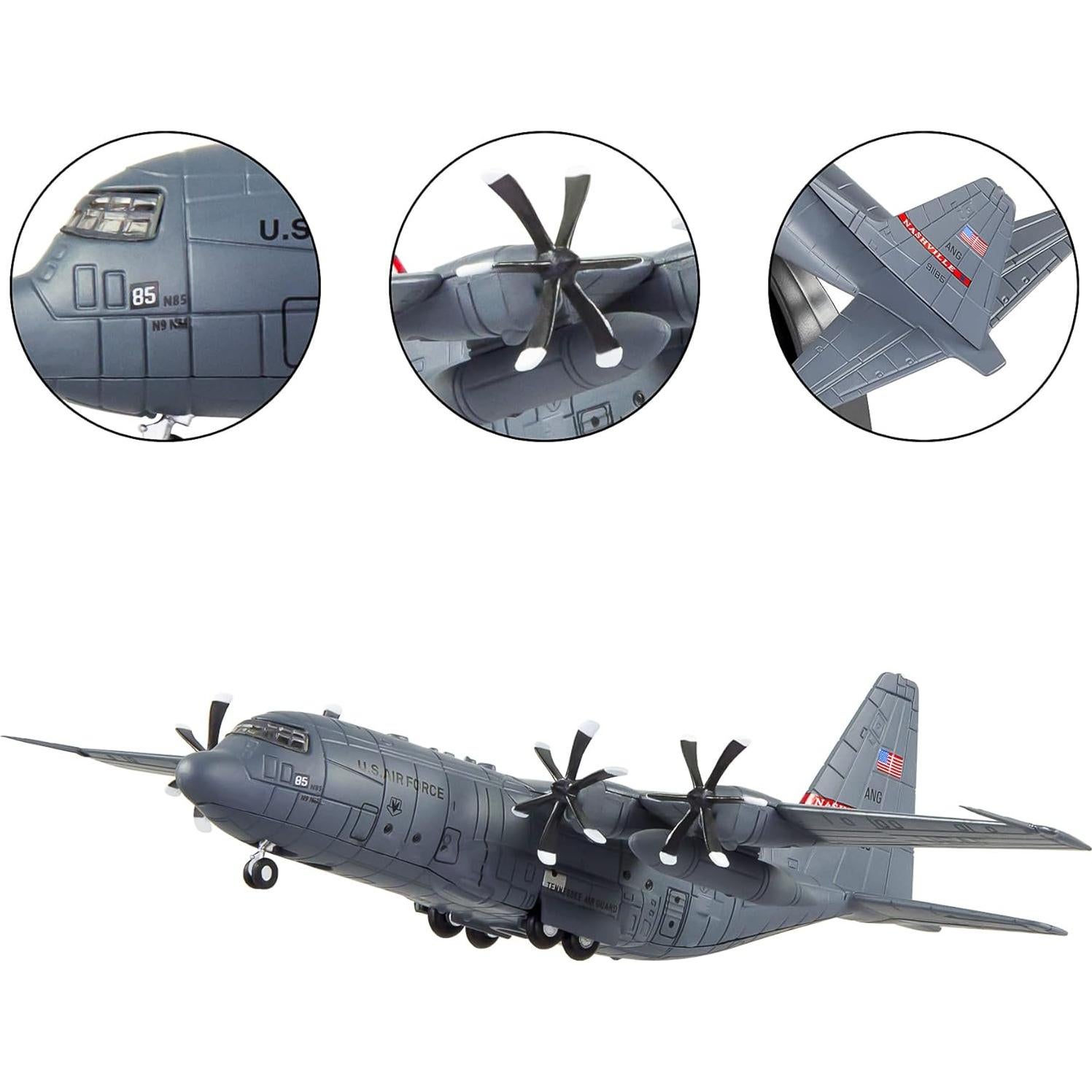 Modelo de Avión Militar C-130 HANGHANG 1/200 Aleación