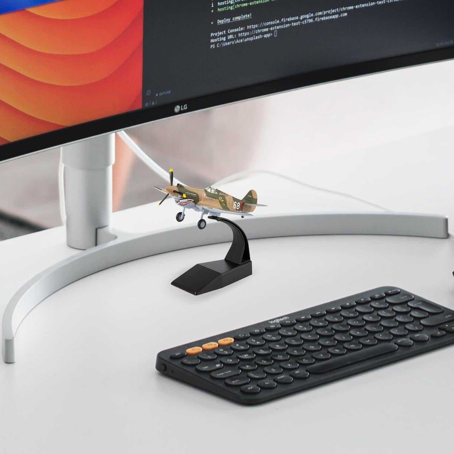 Modelo de avión militar HANGHANG P40-68 Warhawk 1:72