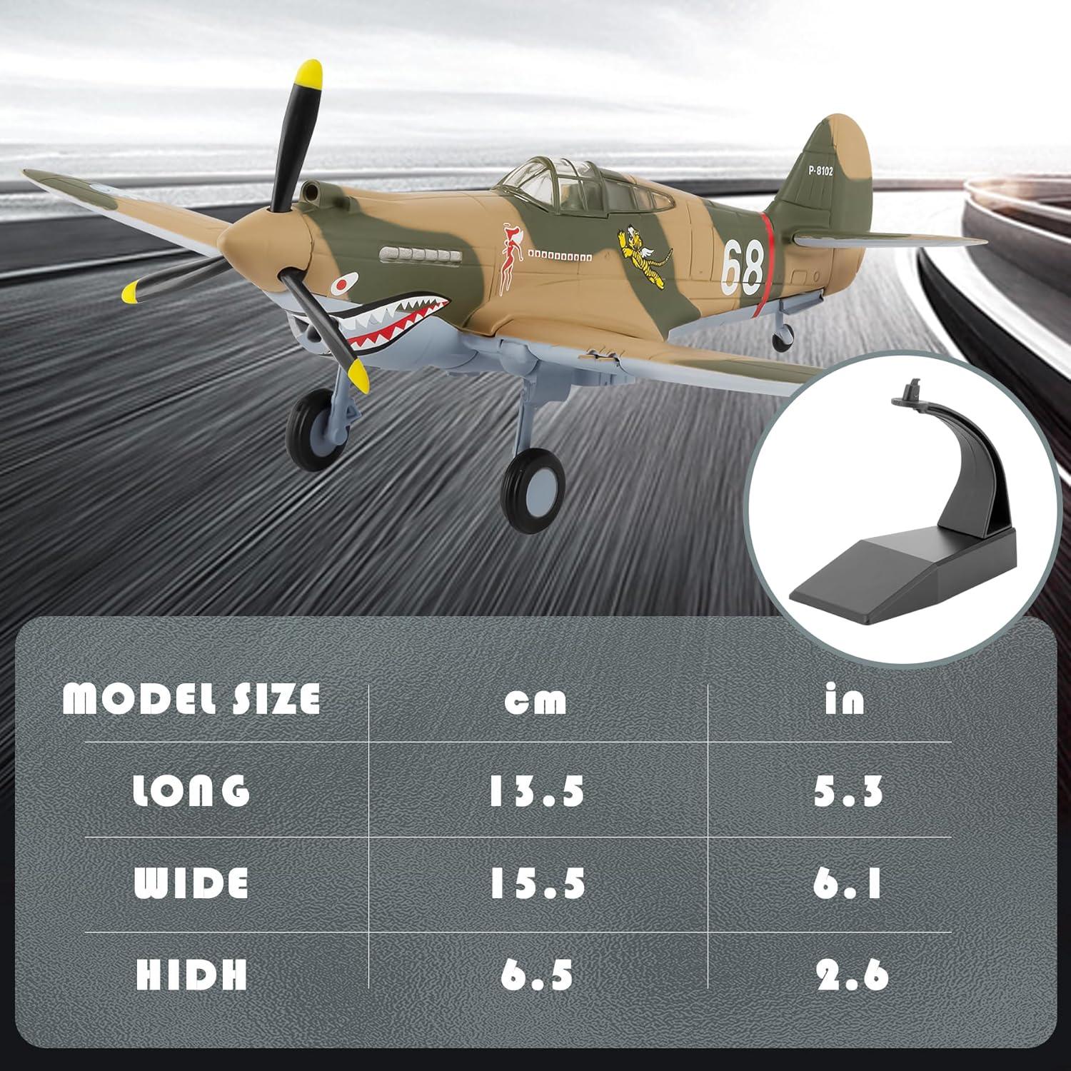 Modelo de avión militar HANGHANG P40-68 Warhawk 1:72