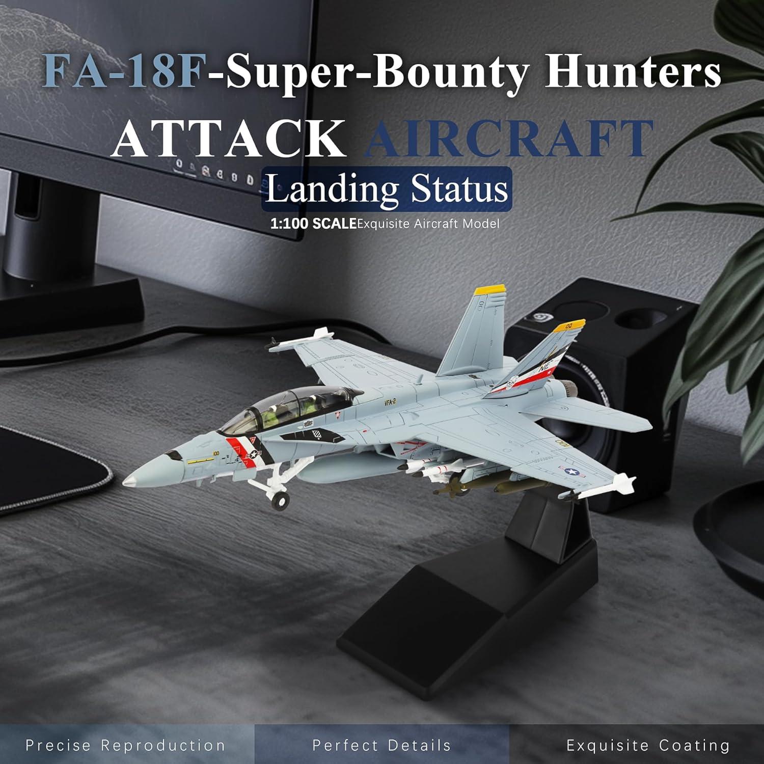 Modelo de Avión Militar HANGHANG F/A-18F Super Hornet 1/100