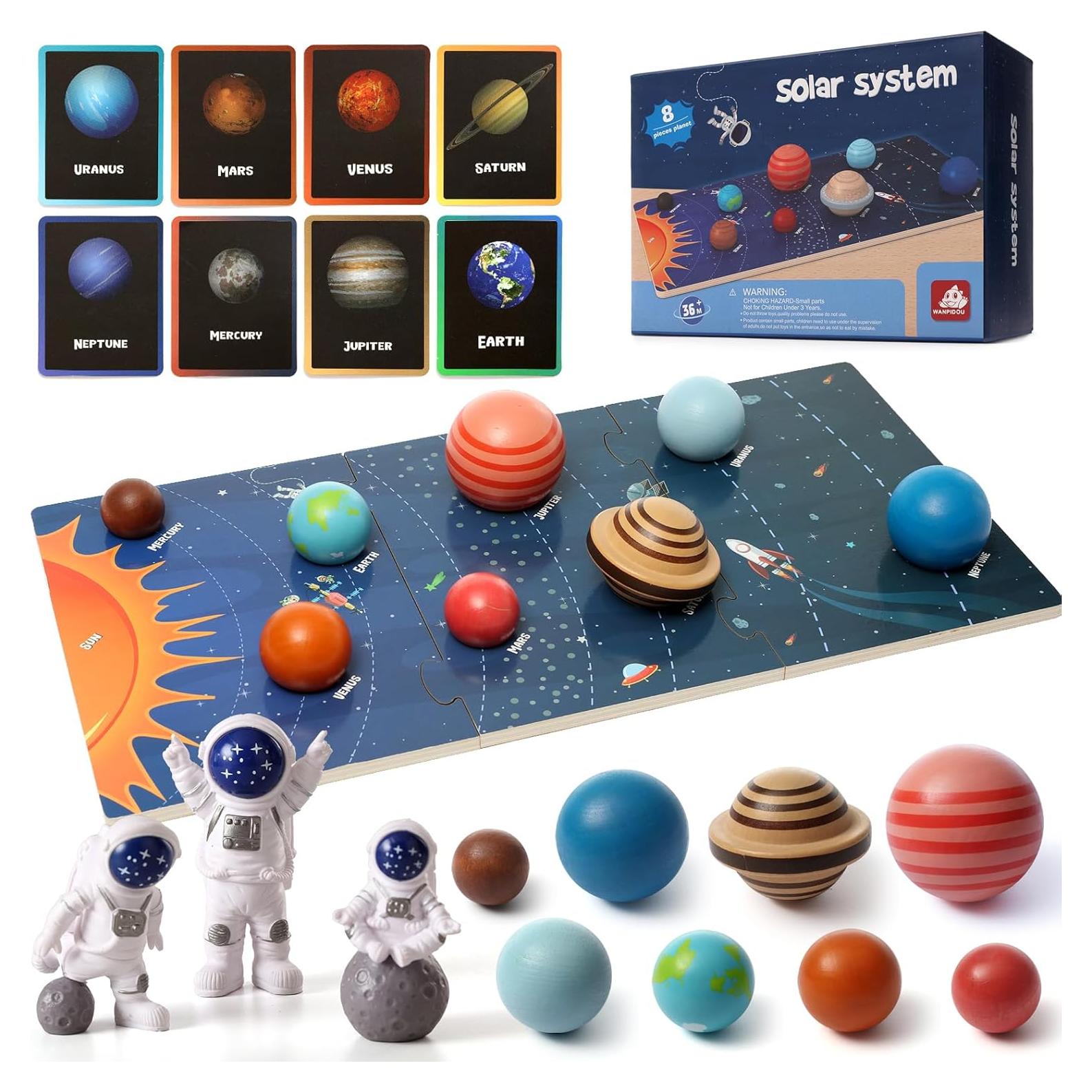 Modelo de Sistema Solar de Madera MOHLTIAPD 44.96x22.35cm