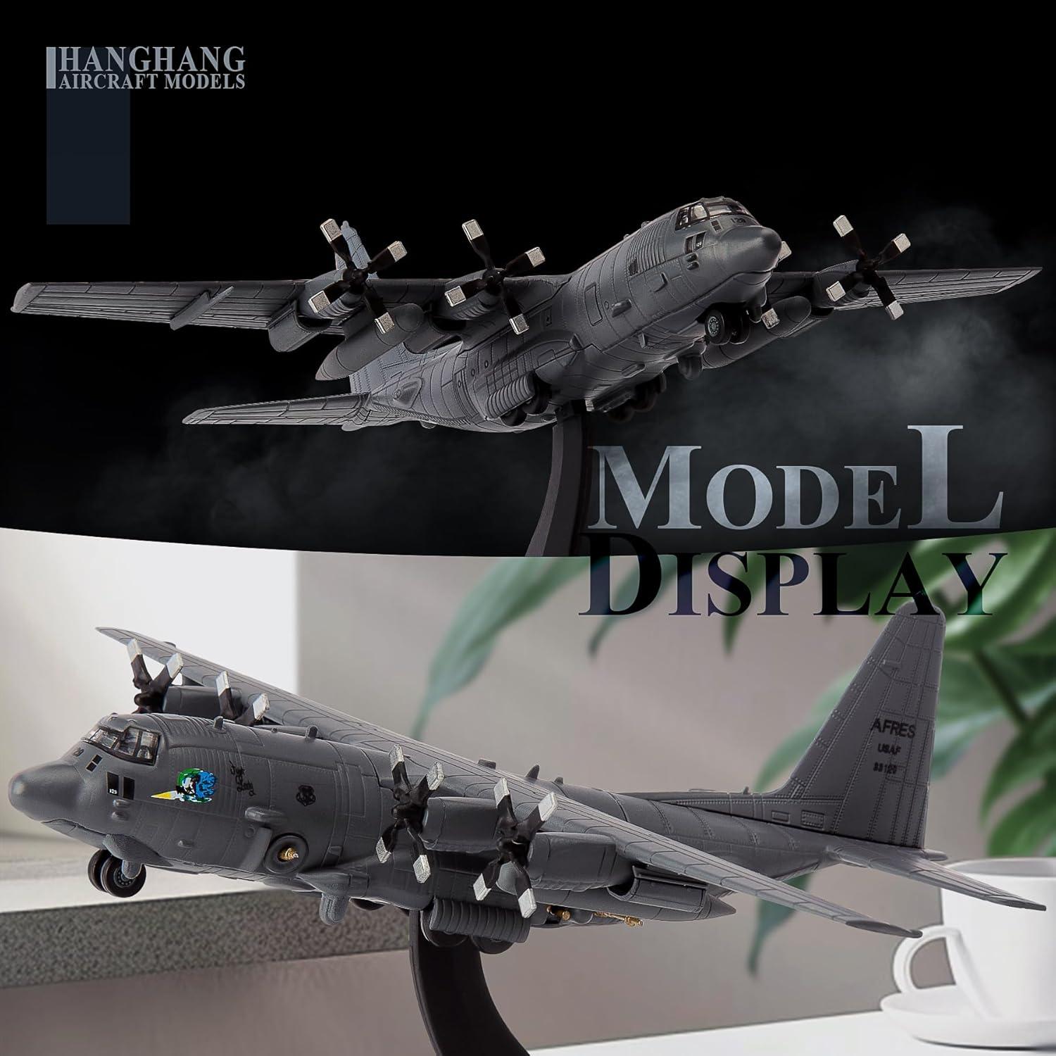 Modelo de Avión Militar HANGHANG AC130H 1/200 Aleación 15cm
