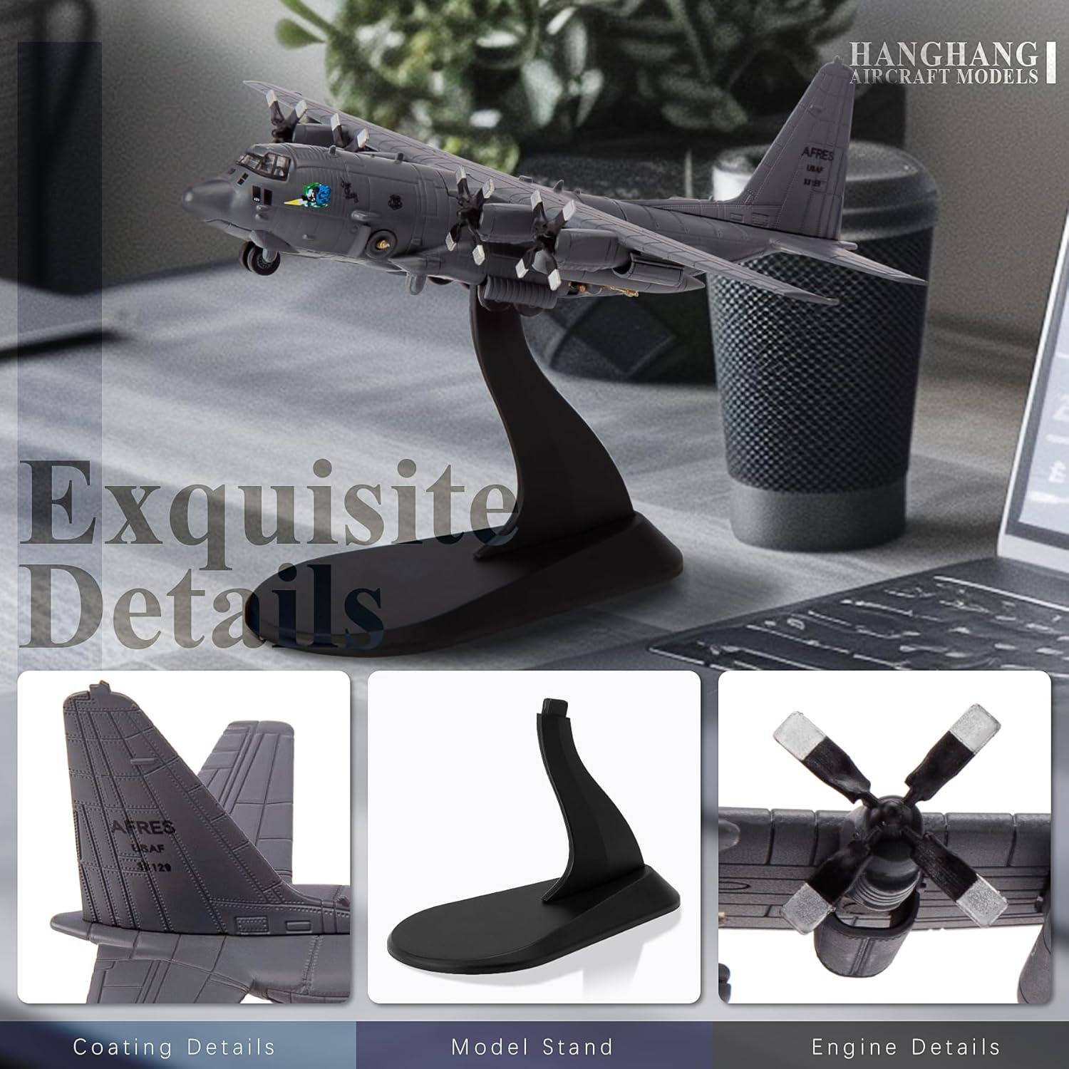 Modelo de Avión Militar HANGHANG AC130H 1/200 Aleación 15cm