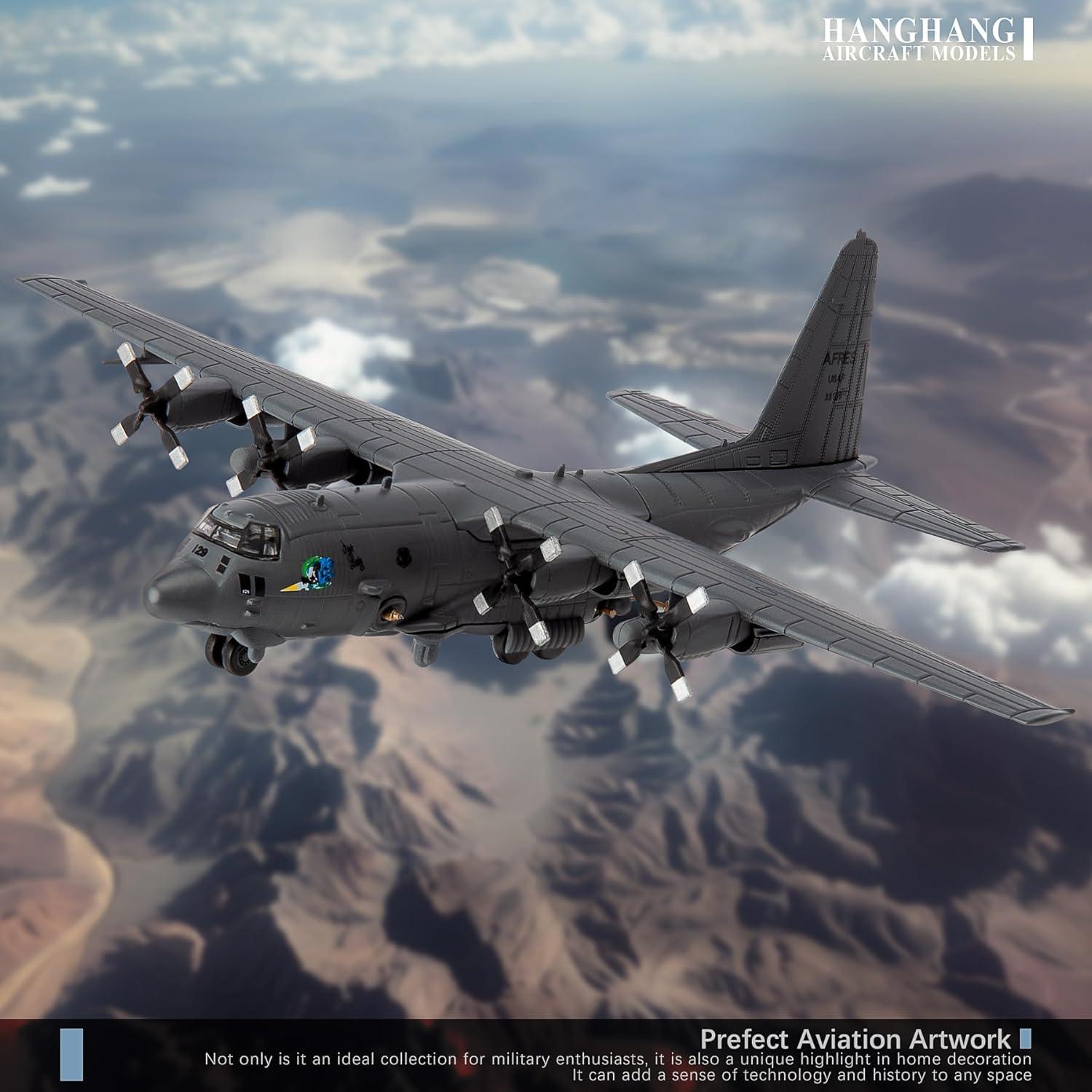 Modelo de Avión Militar HANGHANG AC130H 1/200 Aleación 15cm