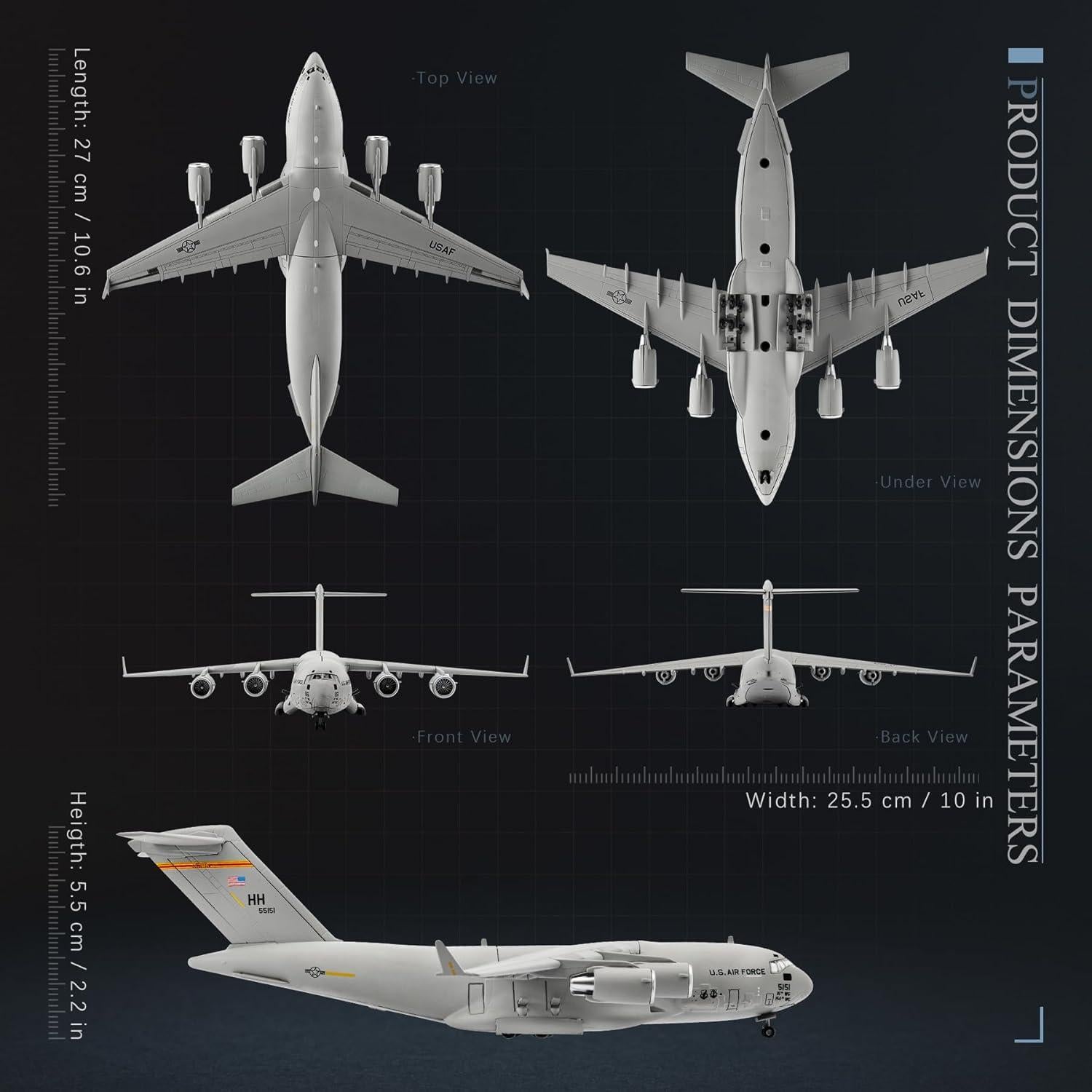 Modelo de Avión C-17 Global Overlord HANGHANG 1:200