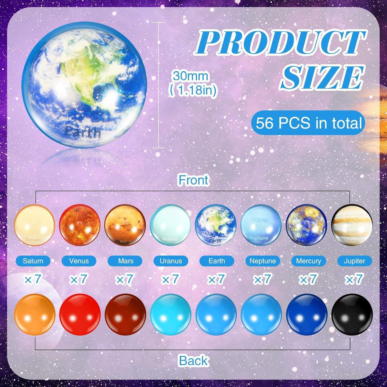 Lenwen 56 Pelotas Rebotadoras Espaciales 30 mm para Niños