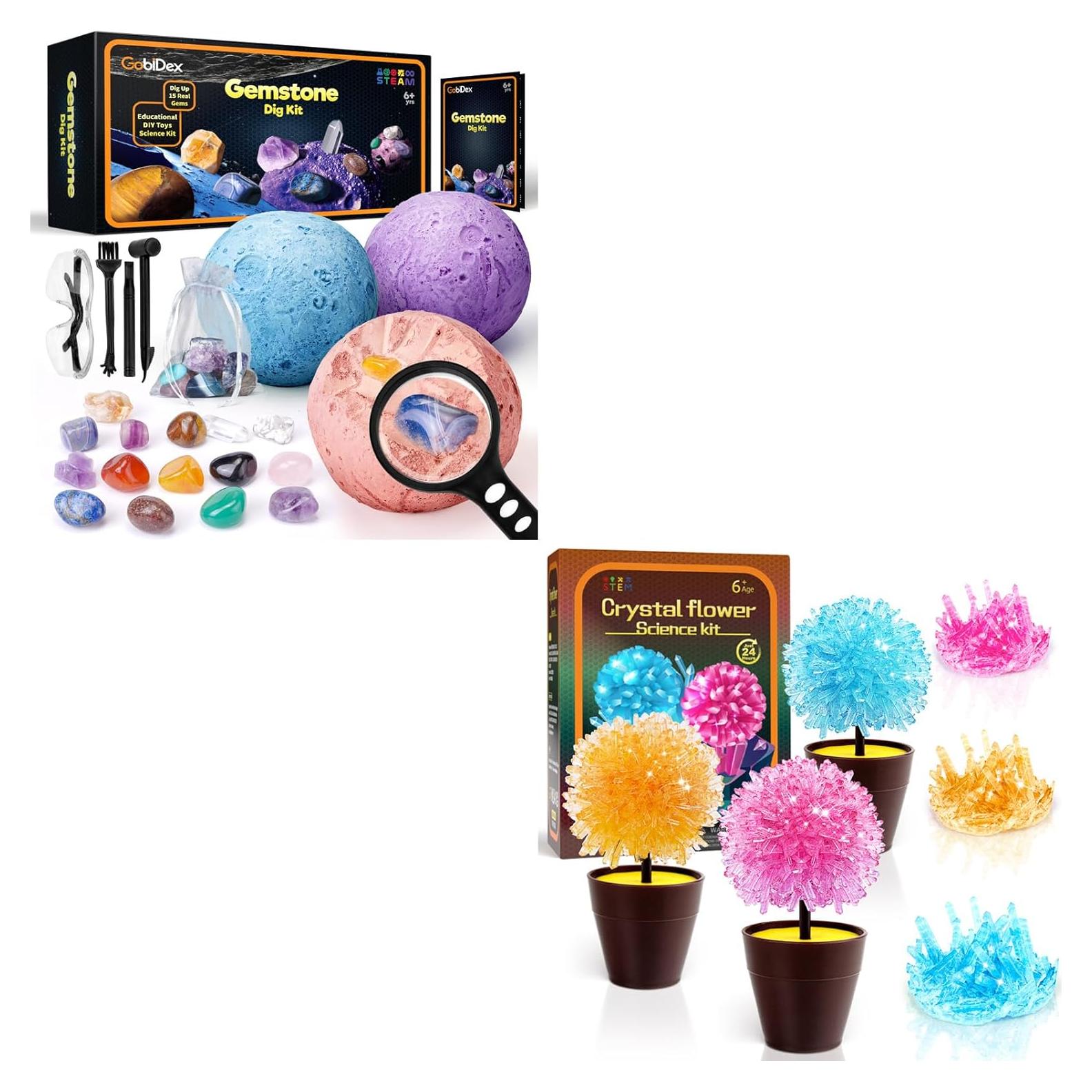 Kit de Excavación de Gemas GobiDex + Crecimiento de Cristales