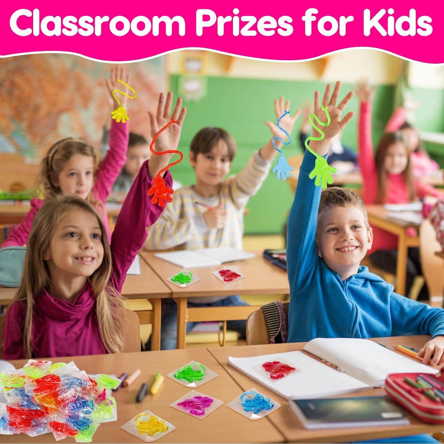 100PCS Manos Pegajosas Brillantes Thremhoo para Niños