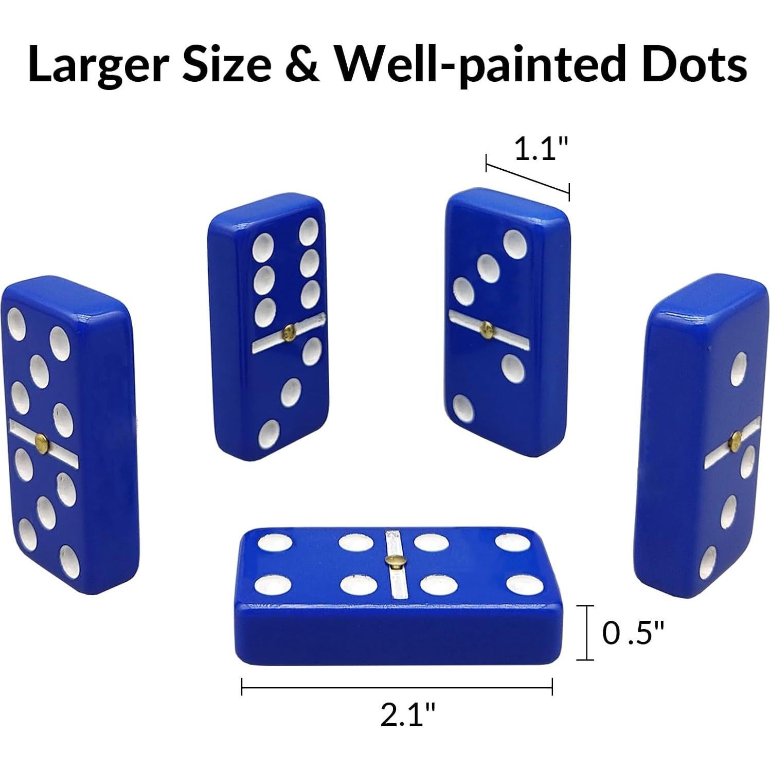 Juego de Dominó UVCANY Doble Seis con 4 Soportes de Madera