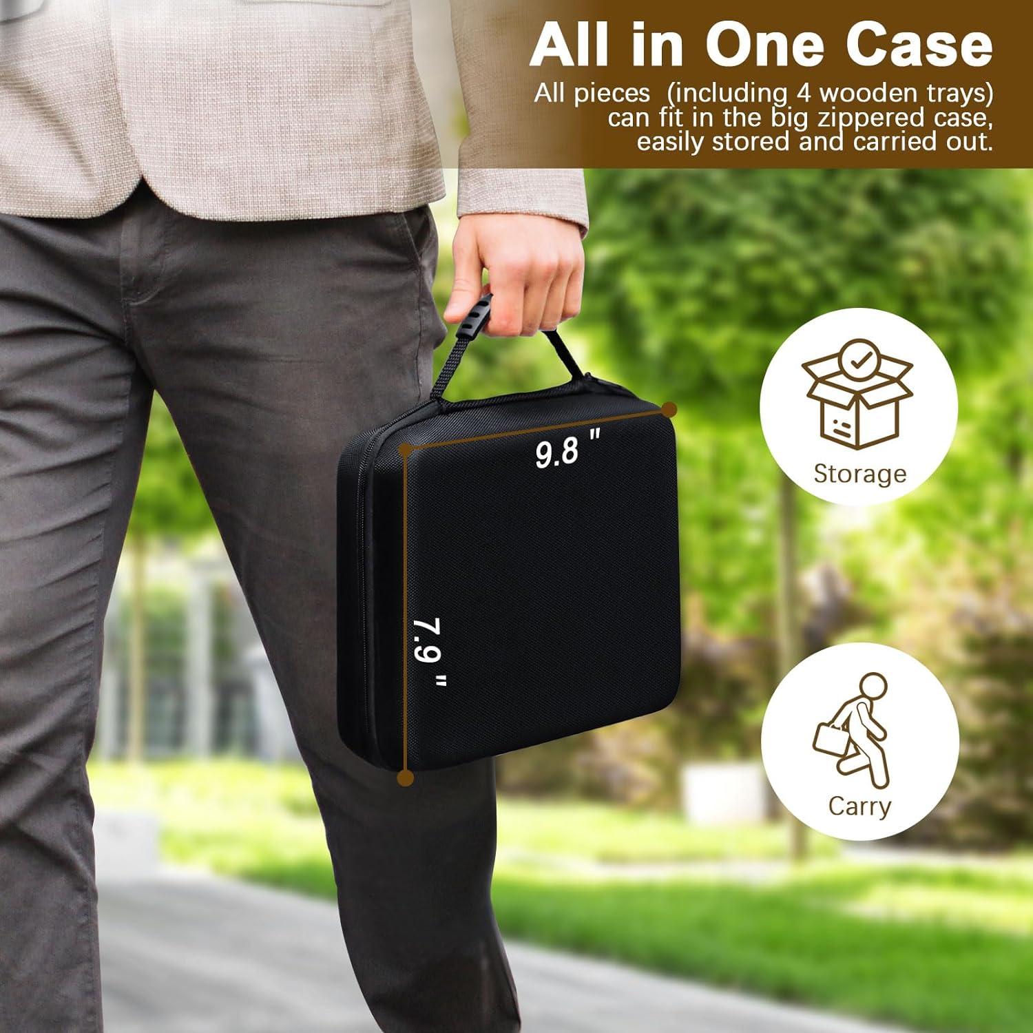 Juego de Dominó UVCANY Doble Seis con 4 Soportes de Madera