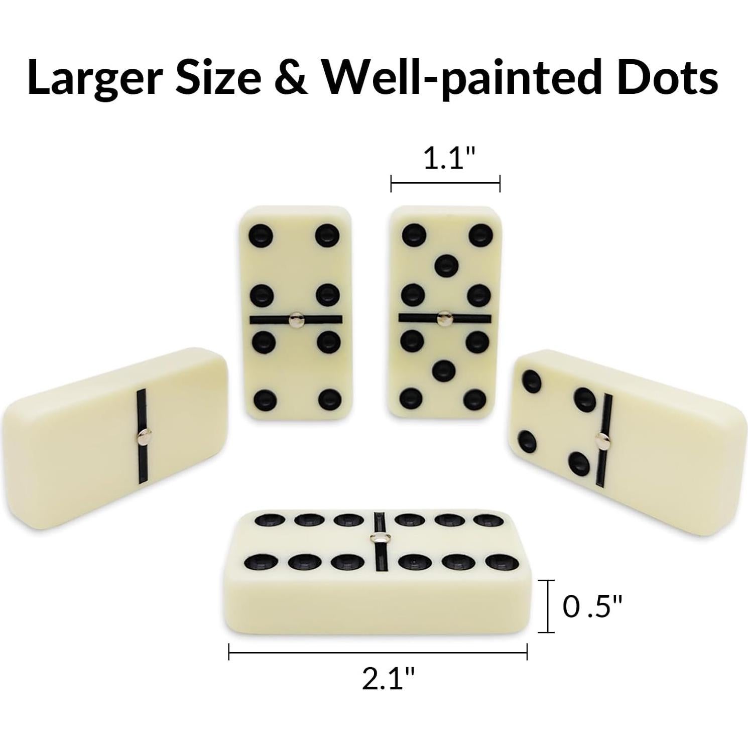 Juego de Dominó Doble 6 Uvcany con 4 Soportes de Madera