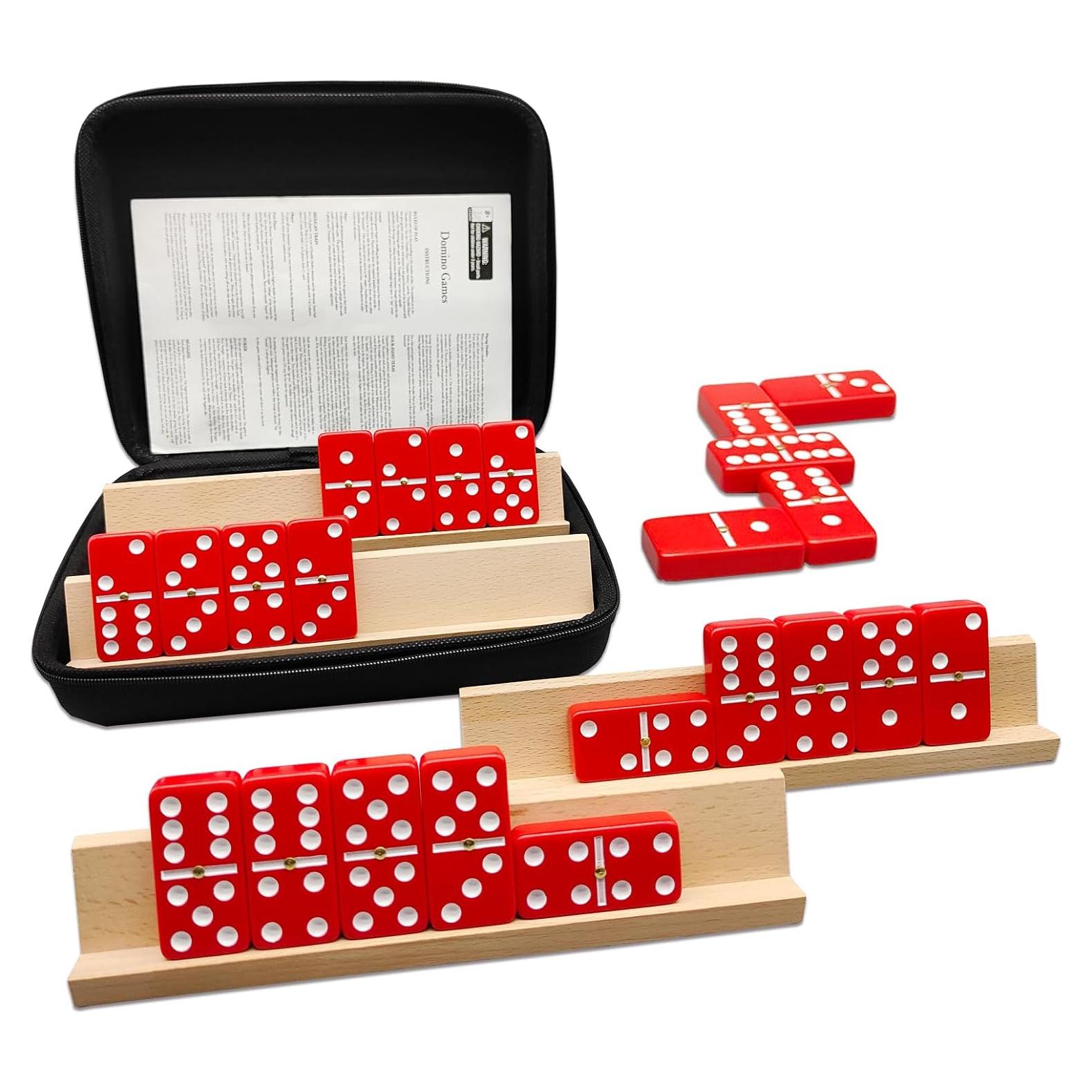 Juego de Dominó Doble 6 UVCANY con 4 Soportes de Madera