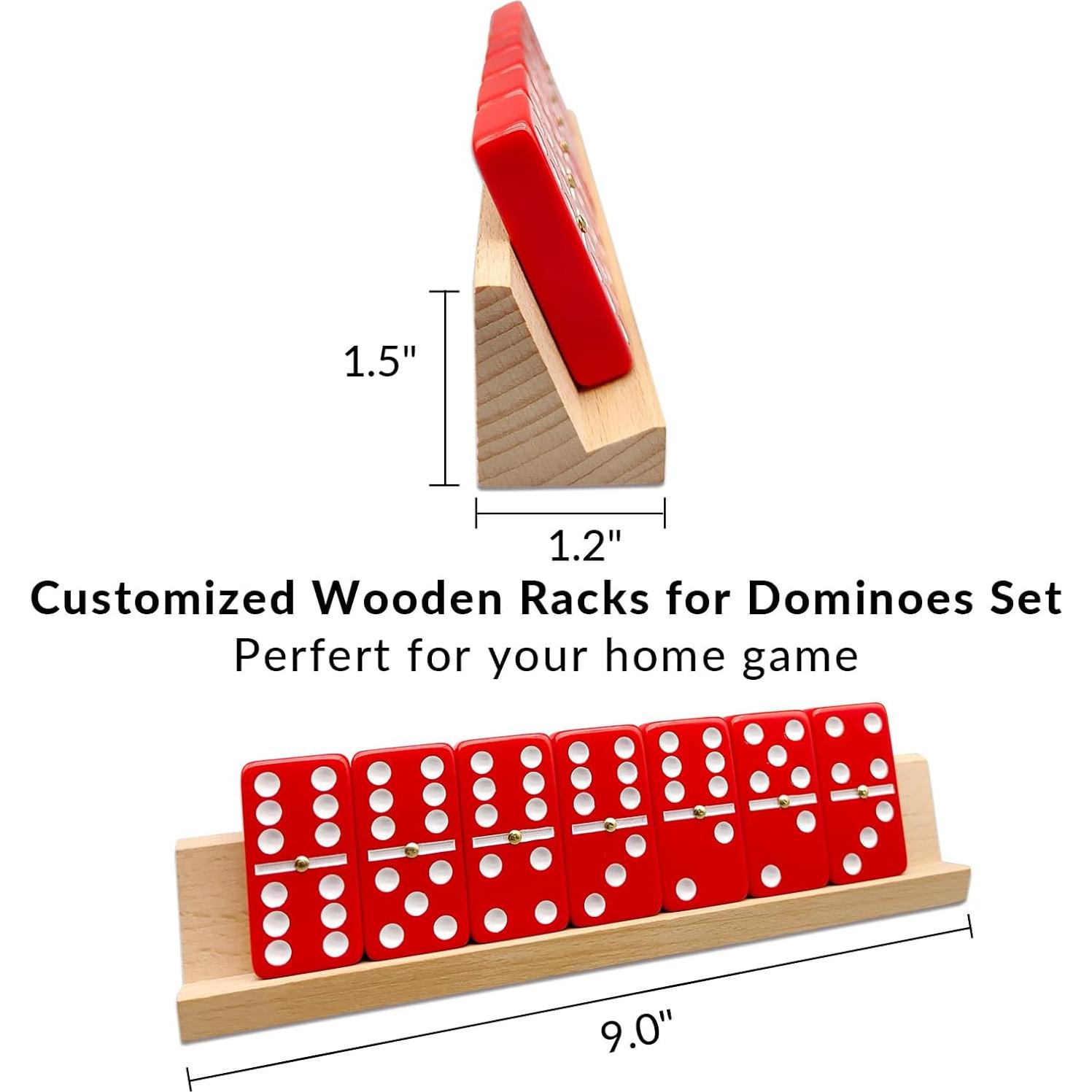 Juego de Dominó Doble 6 UVCANY con 4 Soportes de Madera