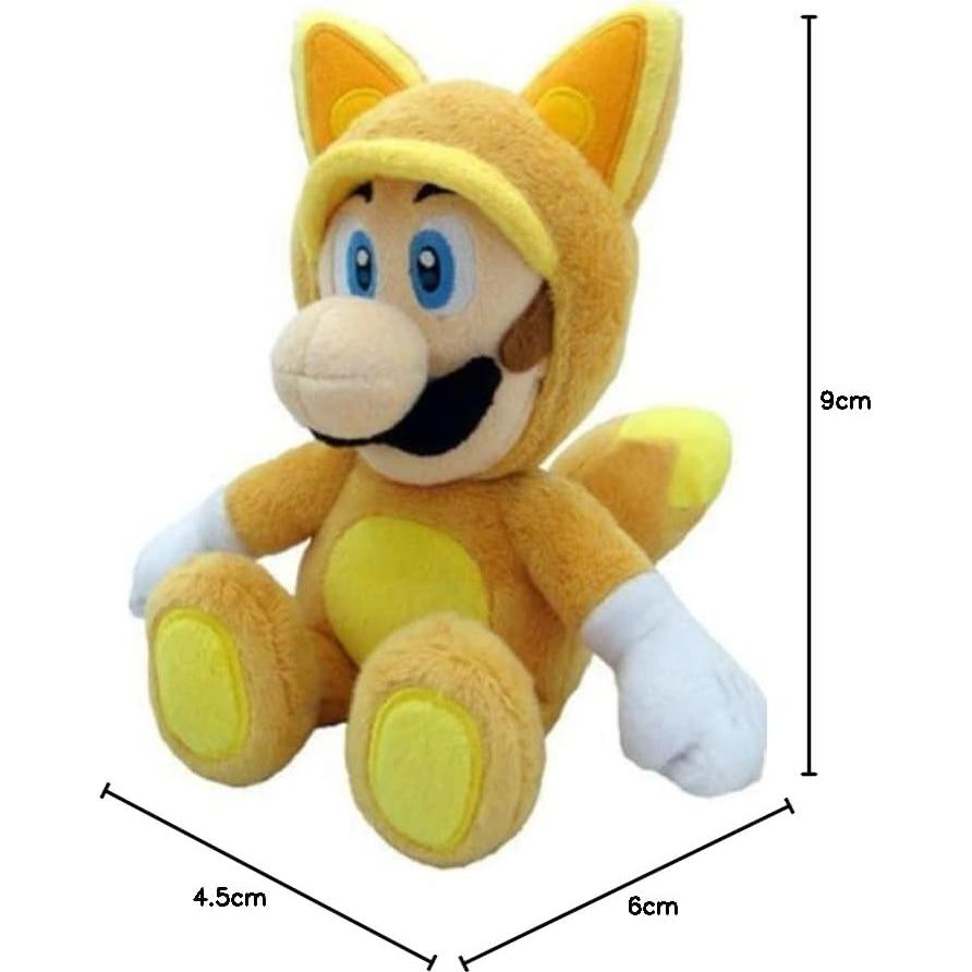 Peluche Oficial Super Mario Luigi Kitsune 15 cm Coleccionable