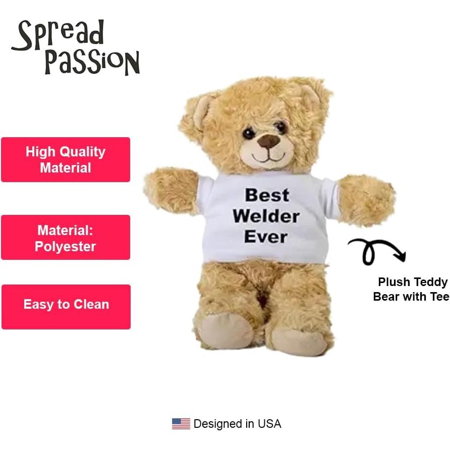 Osito de Peluche SpreadPassion 25.4 cm con Camiseta Blanca