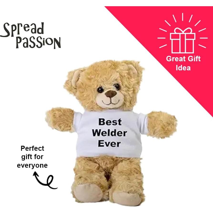Osito de Peluche SpreadPassion 25.4 cm con Camiseta Blanca