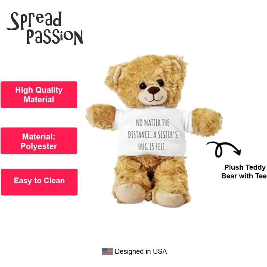 Osito de Peluche SpreadPassion 25.4 cm con Camiseta Blanca