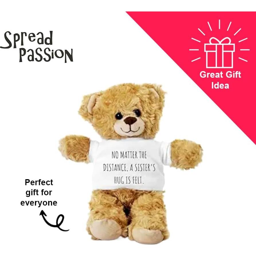 Osito de Peluche SpreadPassion 25.4 cm con Camiseta Blanca