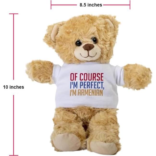 Oso de Peluche SpreadPassion 25.4 cm con Camiseta Blanca