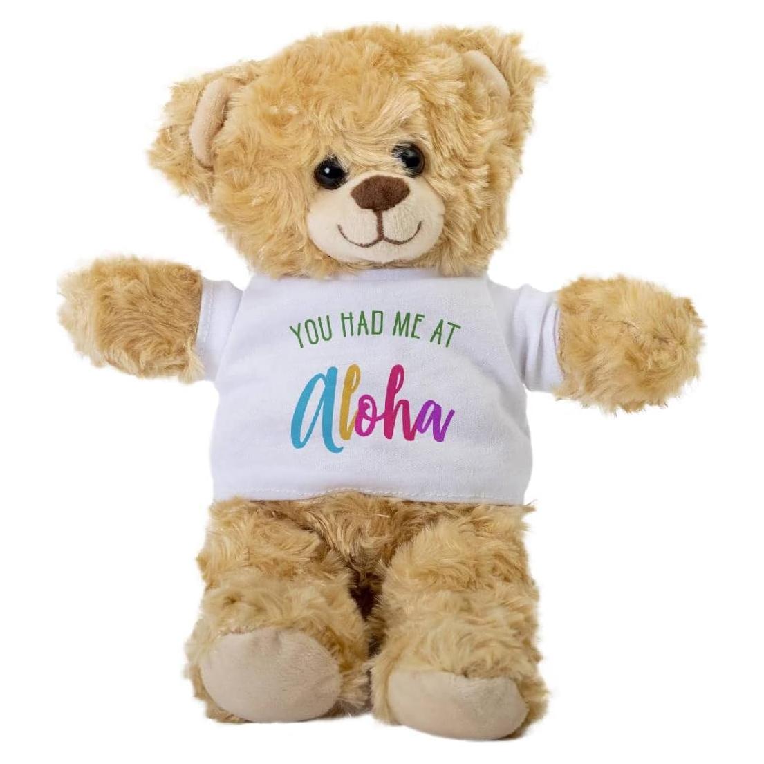 Oso de Peluche SpreadPassion 25.4 cm con Camiseta Blanca