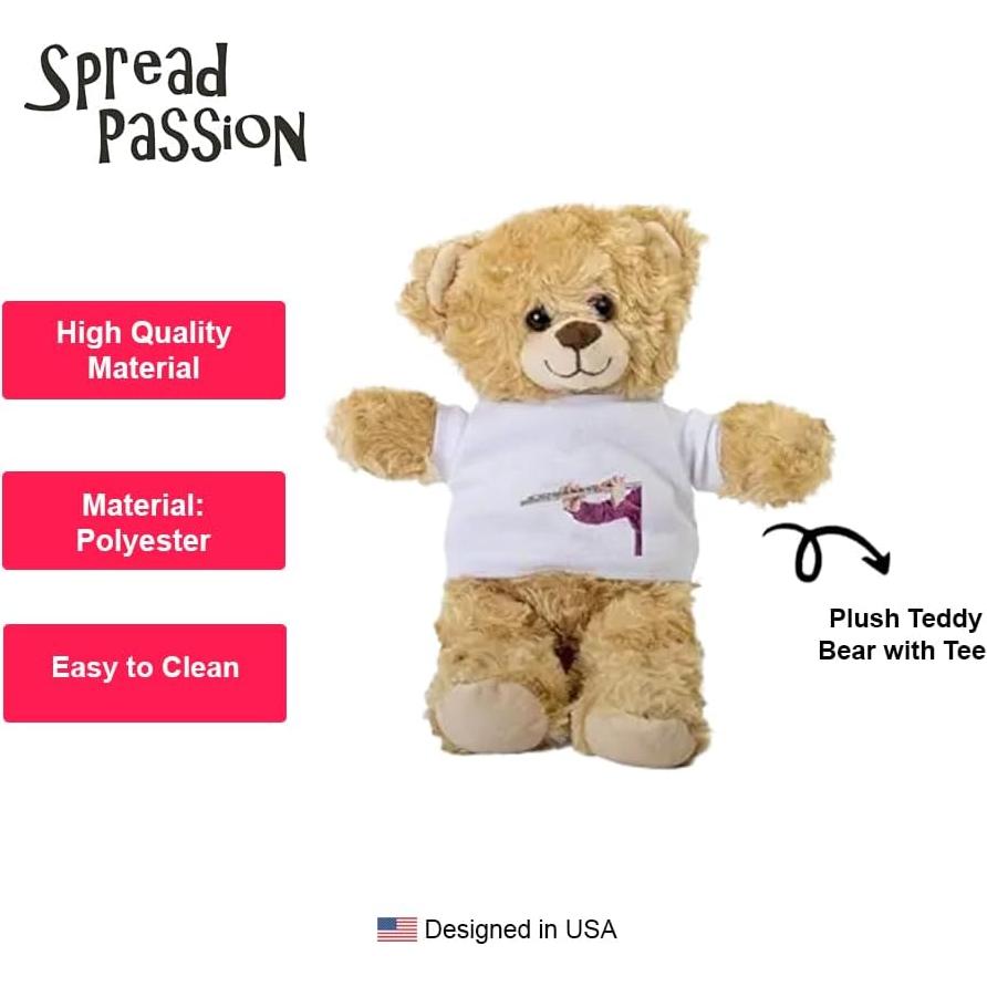 Osito de Peluche Marrón con Camiseta Blanca 25.4 cm SpreadPassion