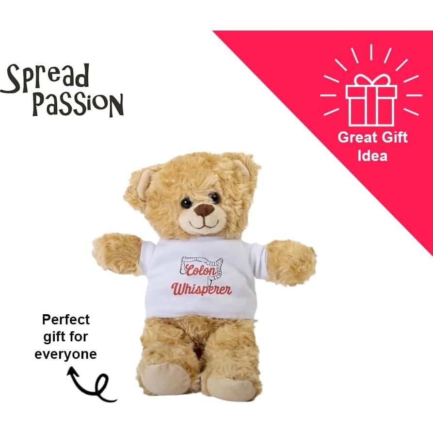 Osito de Peluche SpreadPassion 25.4 cm con Camiseta Blanca