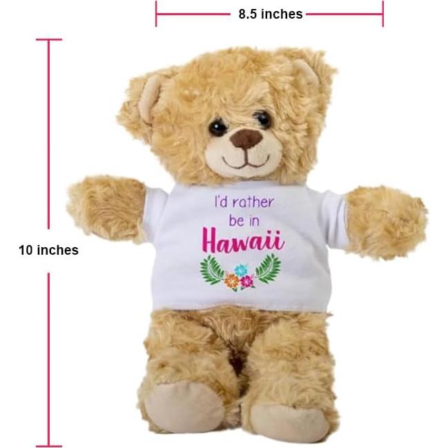Oso de Peluche SpreadPassion 25.4 cm con Camiseta Blanca