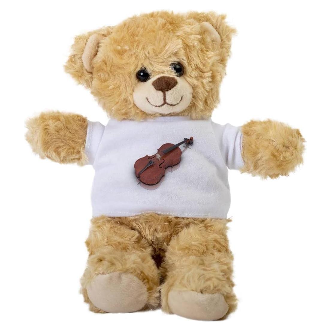 Oso de Peluche SpreadPassion 25.4 cm con Camiseta Blanca