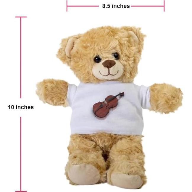 Oso de Peluche SpreadPassion 25.4 cm con Camiseta Blanca