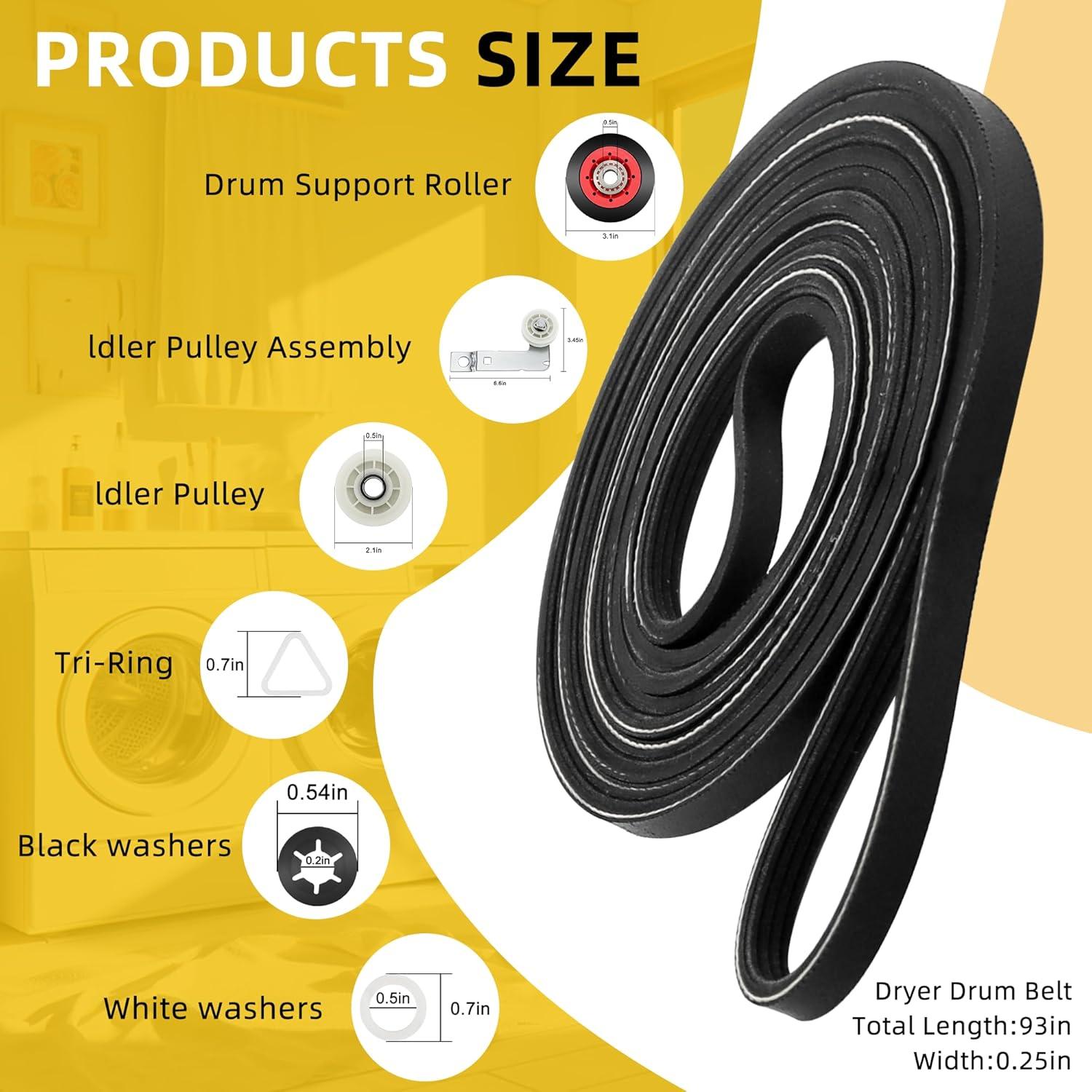 Kit de Reparación Secadora MIFLUS 4392067 5 Ruedas y Polea