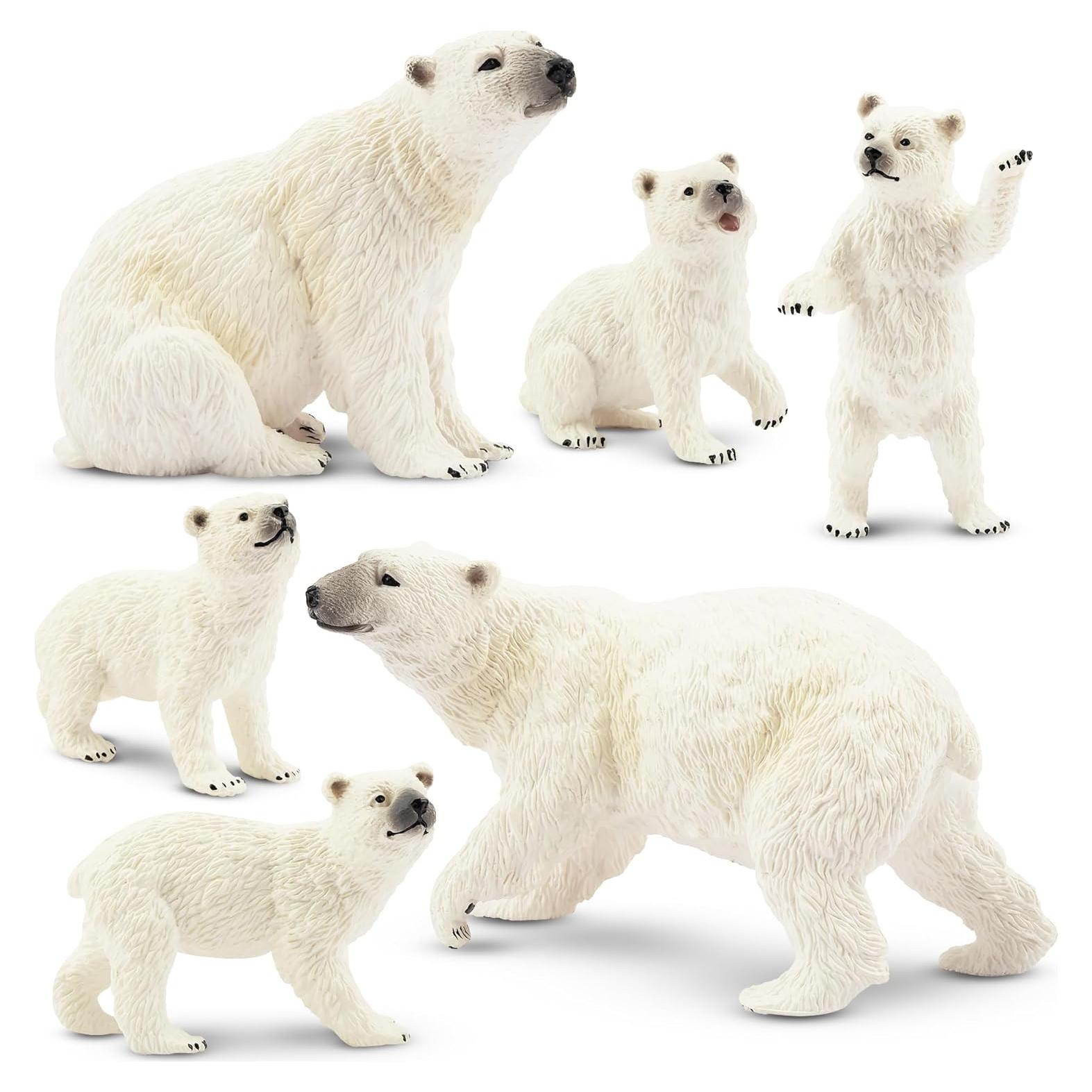 Set de Figuras de Osos Polares Toymany 6PCS Juguetes Educativos