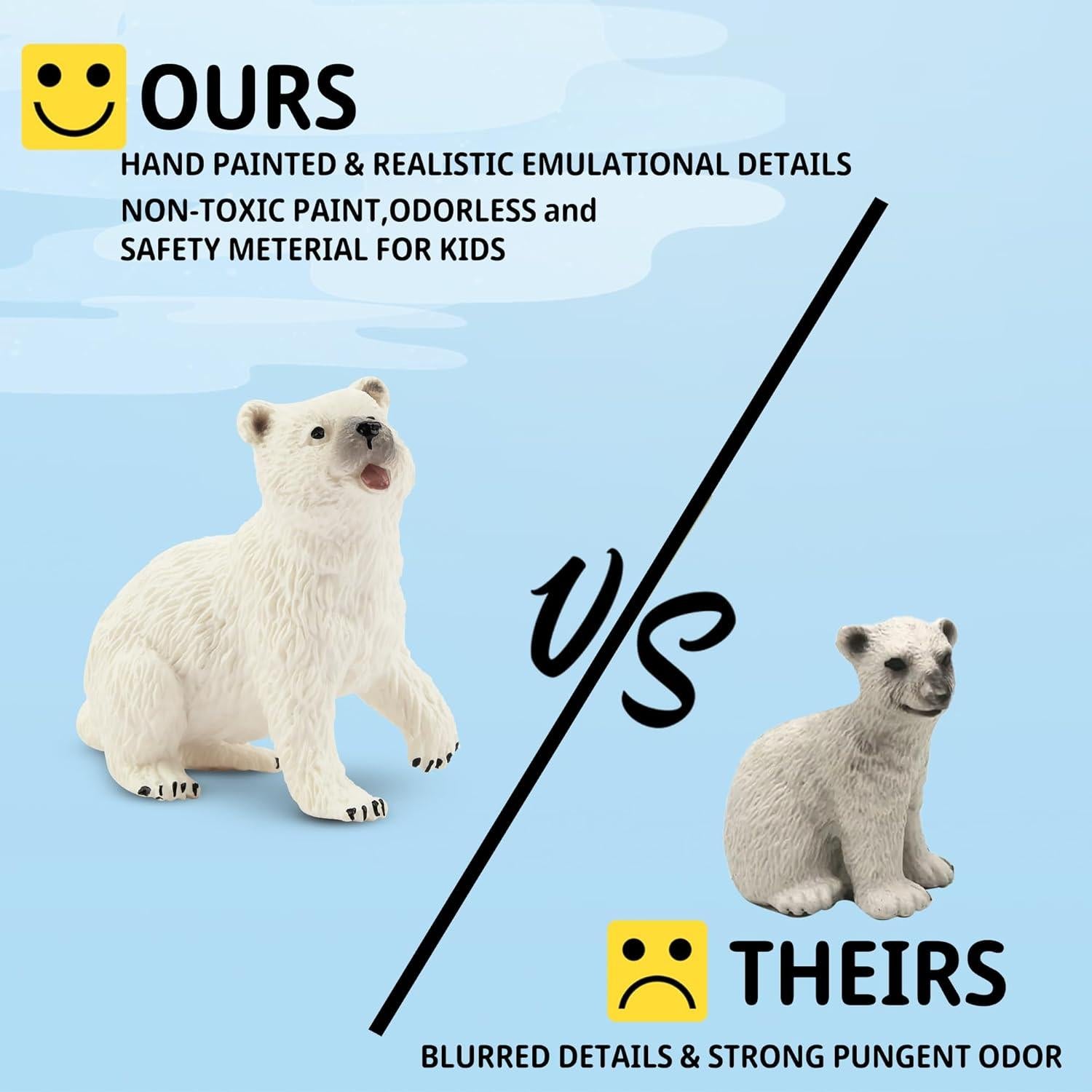 Set de Figuras de Osos Polares Toymany 6PCS Juguetes Educativos