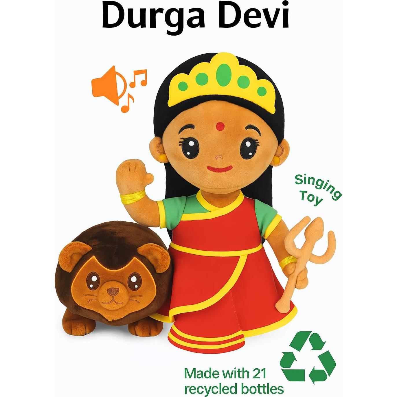 Peluche Durga Devi MODI TOYS 28 cm que Canta Mantras