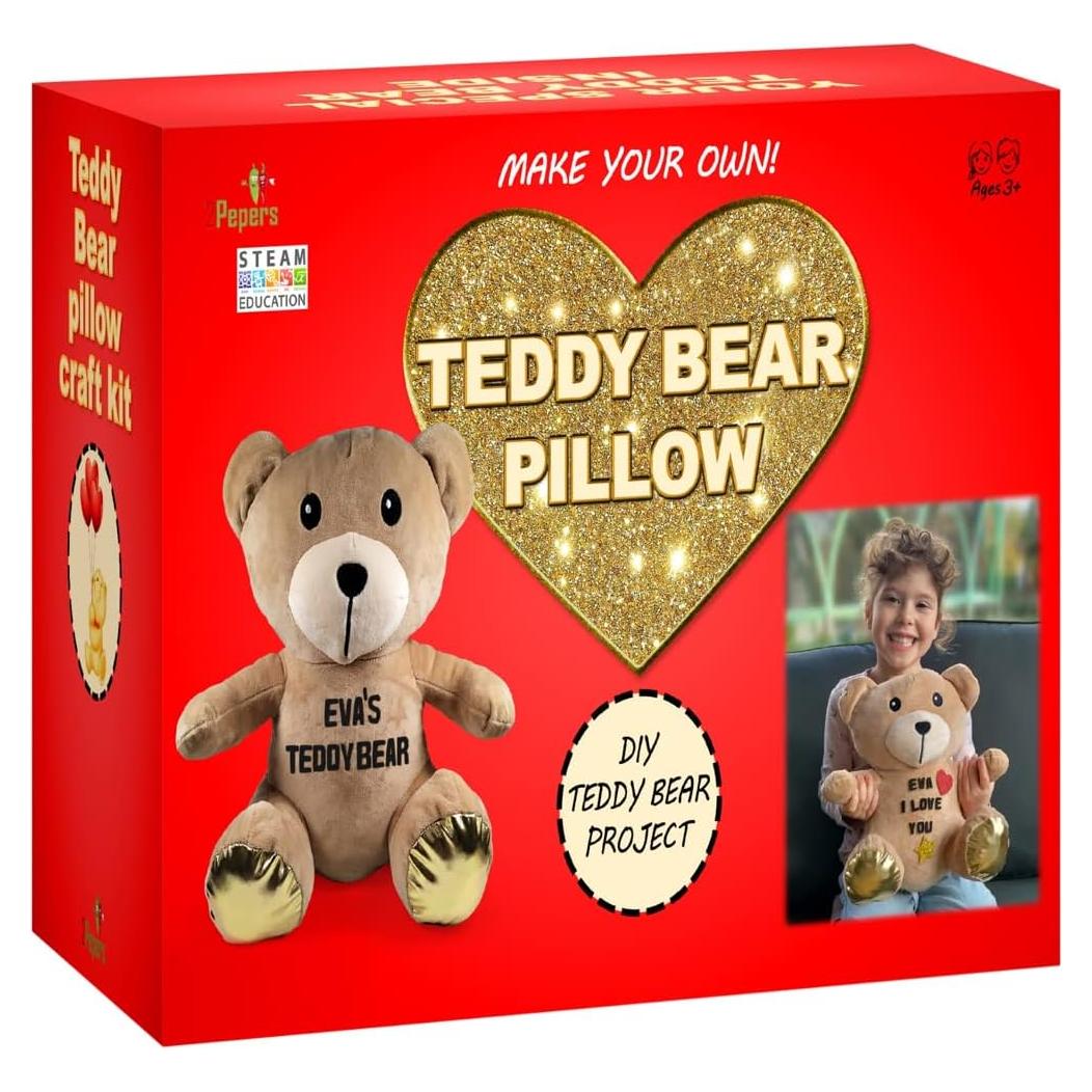 Kit de Manualidades 2Pepers Oso de Peluche DIY Sin Coser